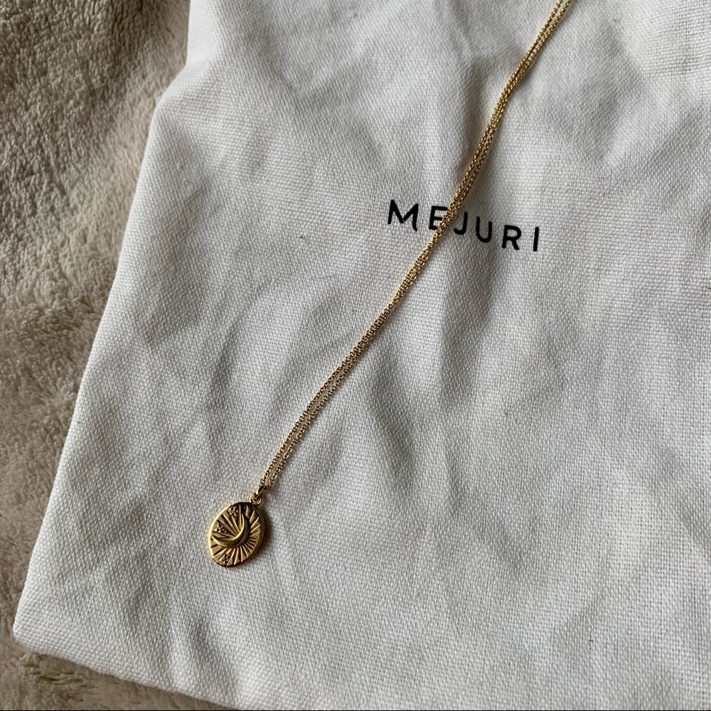 Mejuri Gold Vermeil Crescent Moon Necklace